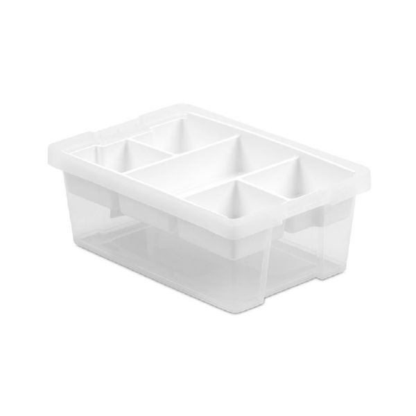 Bandeja organizadora para caja multiusos New de 7 y 15 litros, blanca