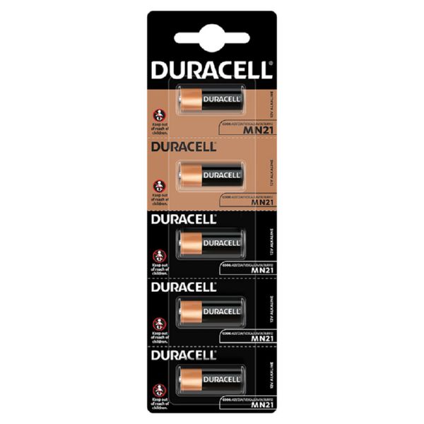 PILA ALCALINA MN21 23A 12V 5 UN.DURACELL