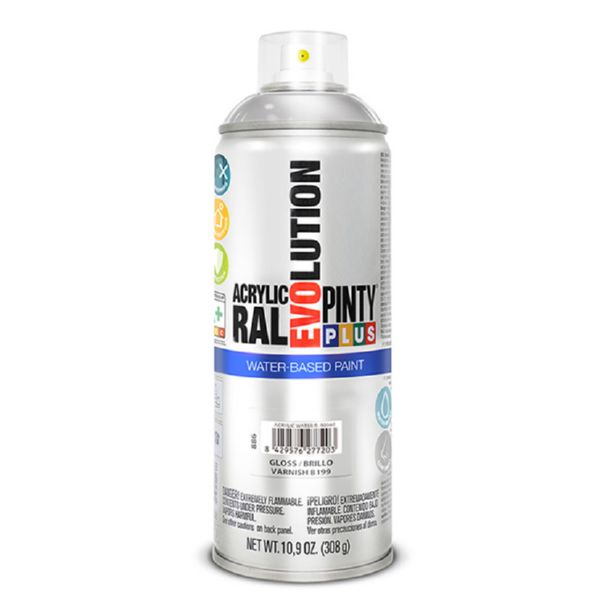 Pintura acrilica base agua EVOLUTION 400 ml barniz brillante