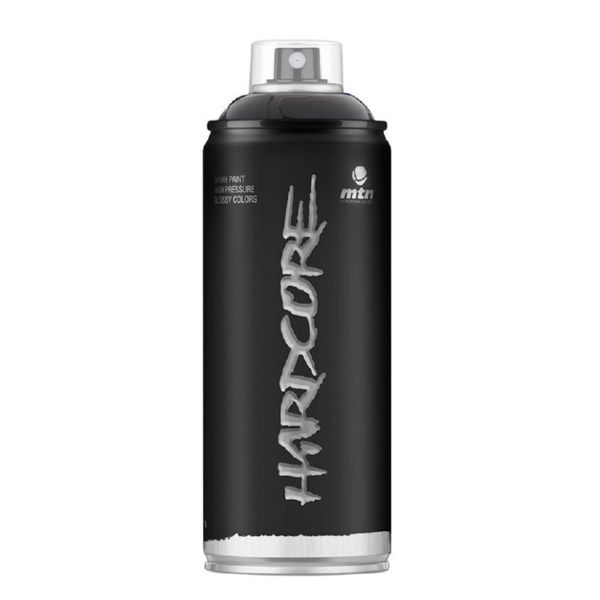 Pintura spray Hardcore2. Negro satinado